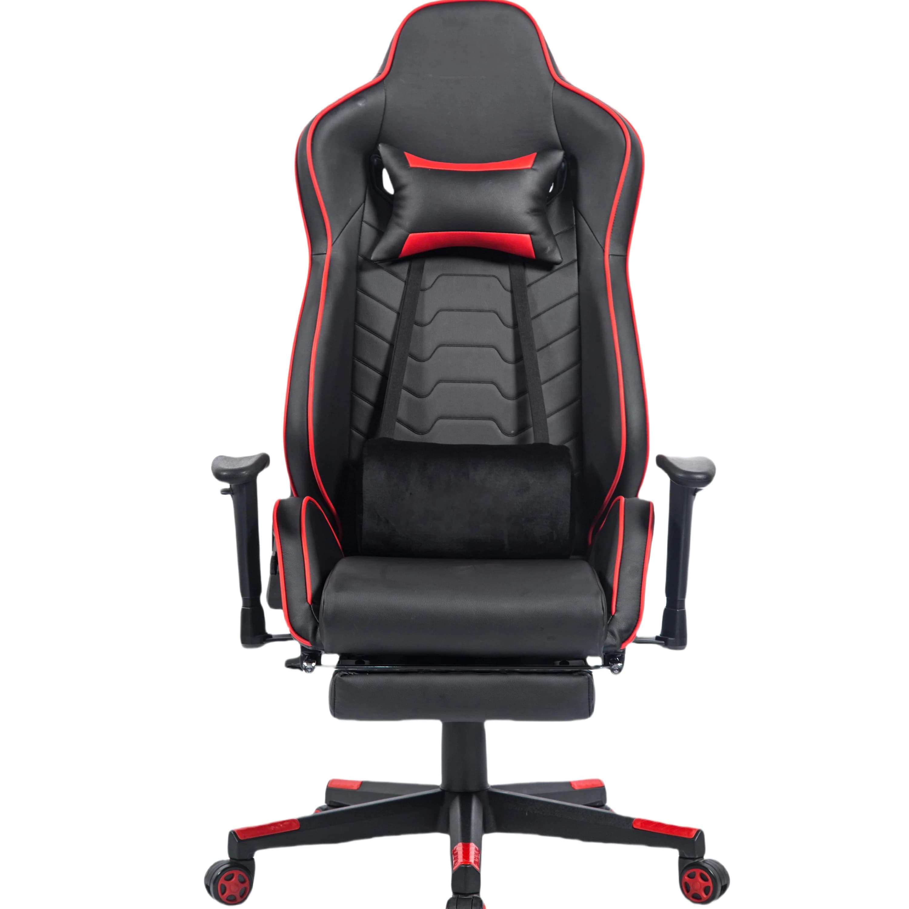 High quality gaming chair with adjustable armrest, tilt function, 360° swivel and rolling wheels.