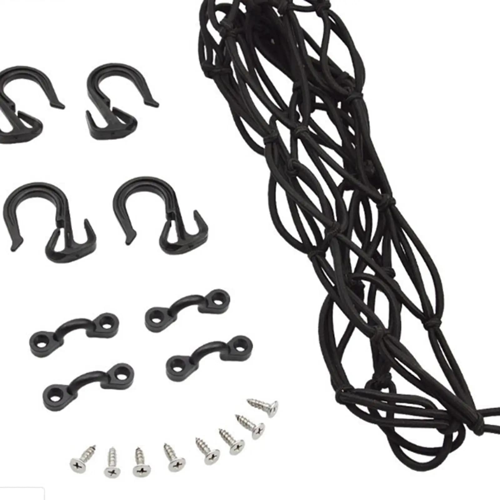 Rete da carico elastica per canoa, kayak, ganci di ancoraggio in rete, sartiame da pesca