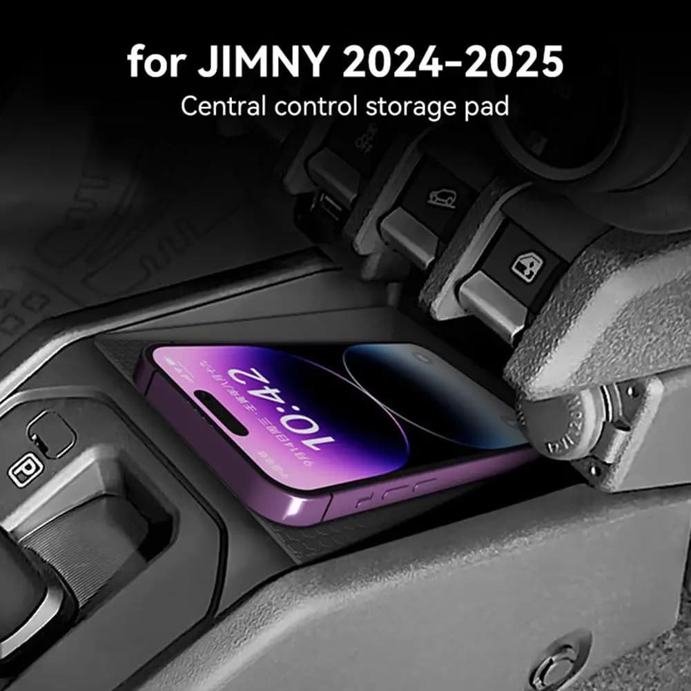 1 pz Scatola di Immagazzinaggio Tappetino di Stoccaggio di Controllo Centrale Per Suzuki Jimny 2024 2025 Vassoio Centrale Pad Organizer Accessori Per Interni Auto