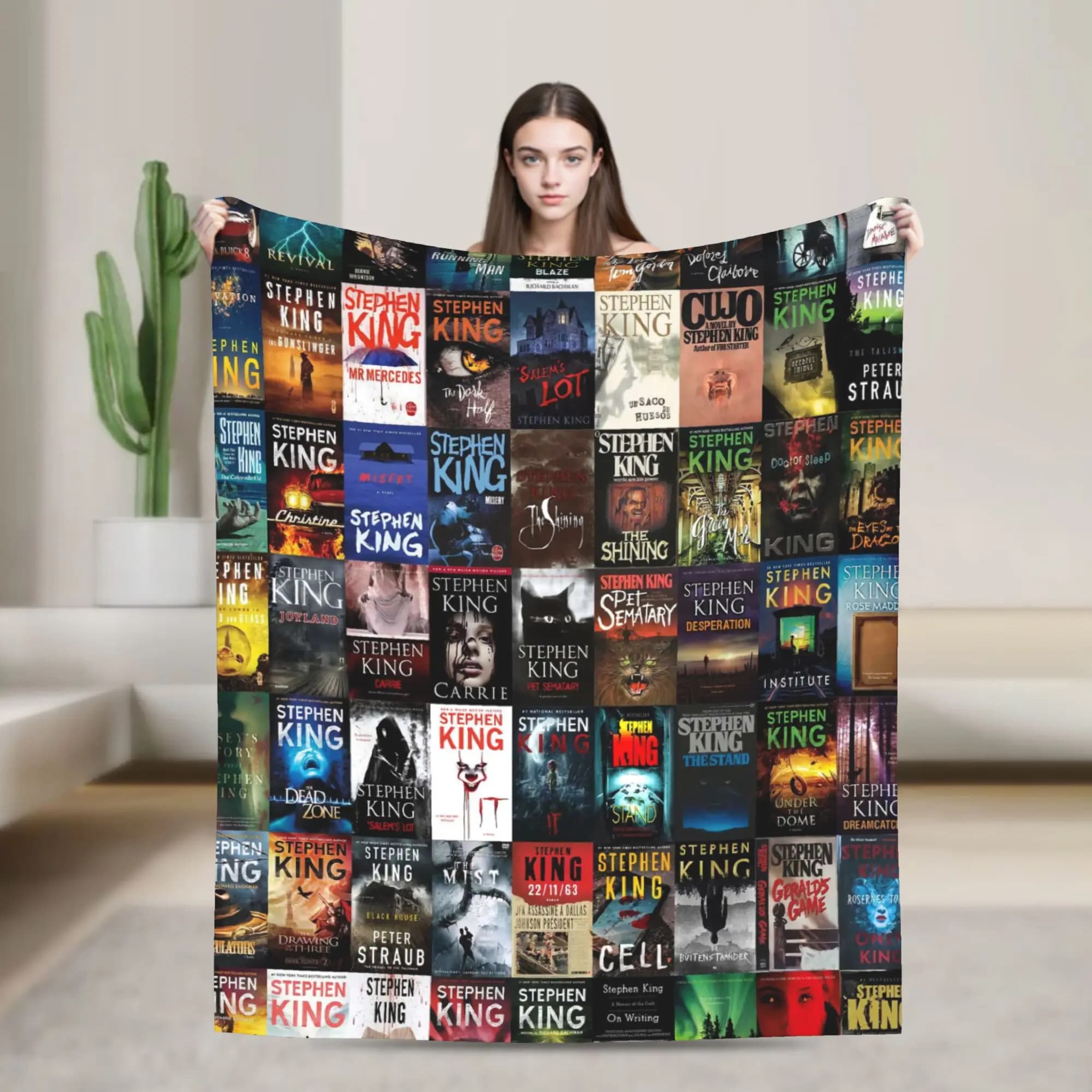 Collection of Stephens Kings Books Blankets Warm Cozy Throw Blanket Spring Adults Sofa Home Travel Office Bedspread