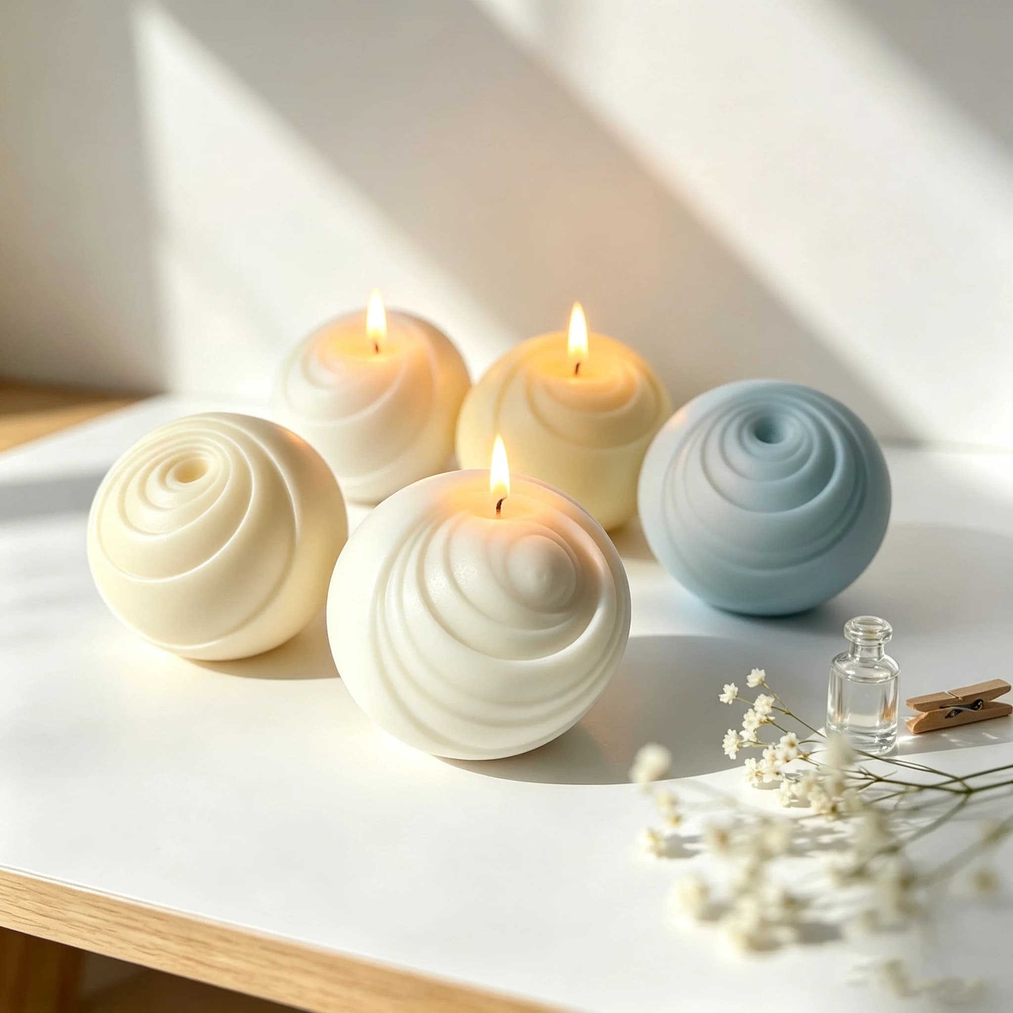 Planet Screw Rotating Ball Candle Silicone Mold DIY for Epoxy Resin Aromatic Plaster Soap Scented Wax Craft Home Decor Gift