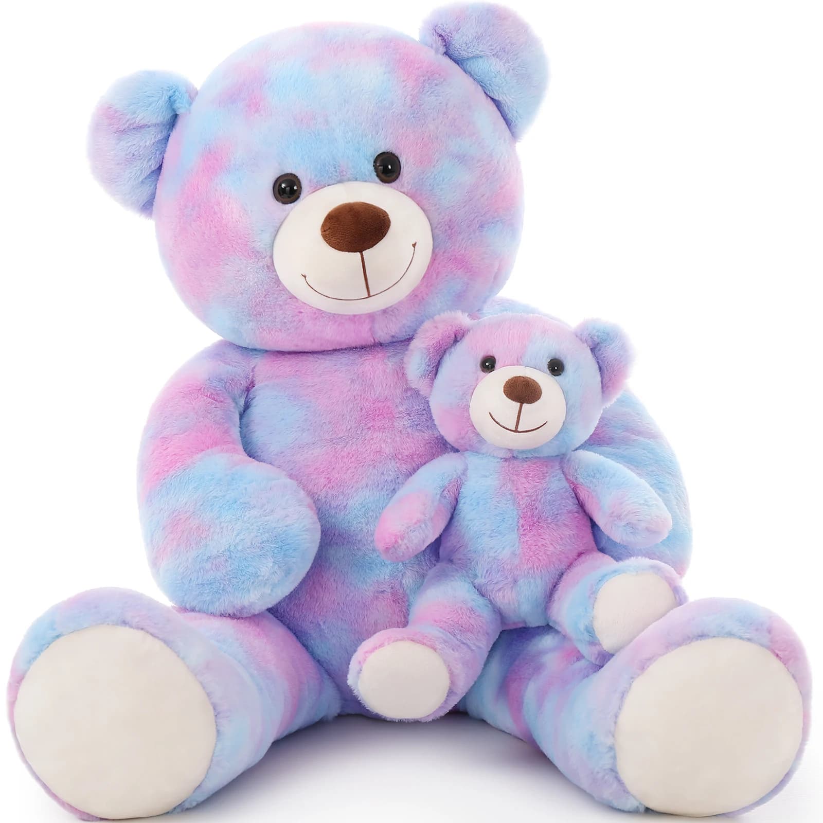 Tezituor Peluche Gigante 39 Pollici, Grande Mamma Teddy con Bambino, Grande Orsetto di Peluche per Bambini, Fidanzata per la Festa della Mamma, Valentin