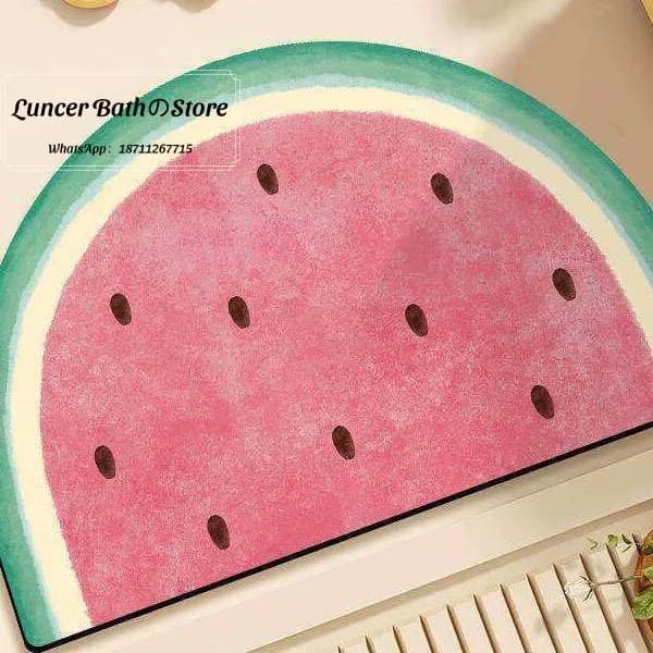 Cute cartoon bathroom floor mat Thickened diatom mud Non-slip quick-drying absorbent cushion Toilet toilet door foot pad