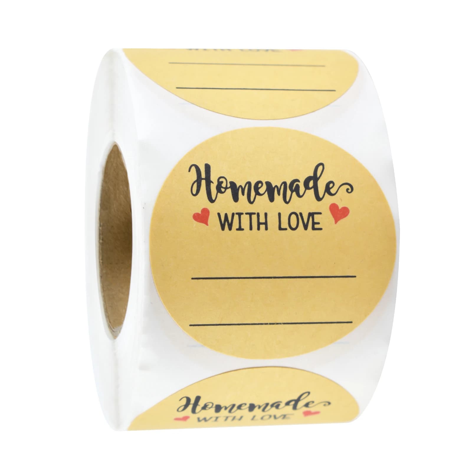 200 Pezzi di Etichette Adesive Kraft Rotonde Scrivibili da 2 Pollici, Adesivi per Buste, Etichette e Piccoli Adesivi per Torte, per Pasticceria e Lavori Artigianali