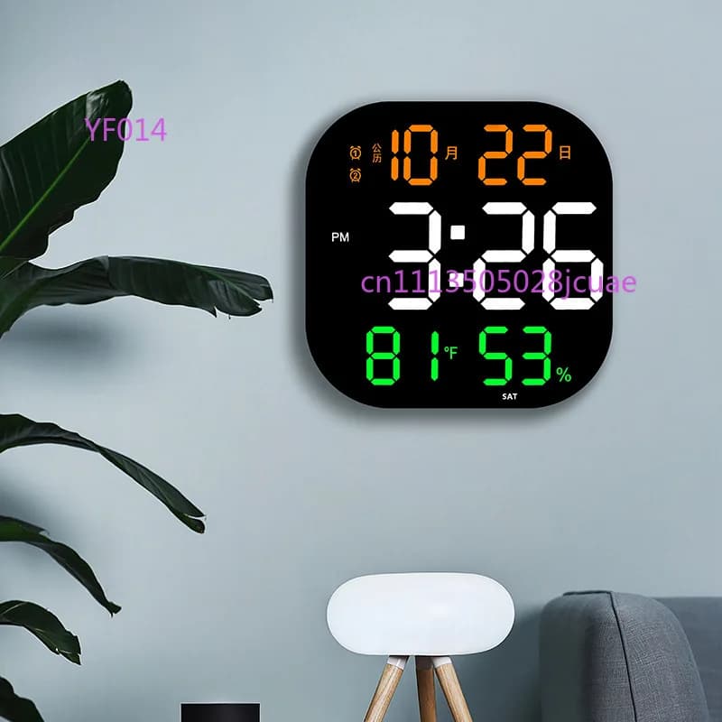 LED Acrylic Wall Clock Creative Large Electronic Wall Hanging Clock Countdown Timer for Living Room Gym Home Decoration