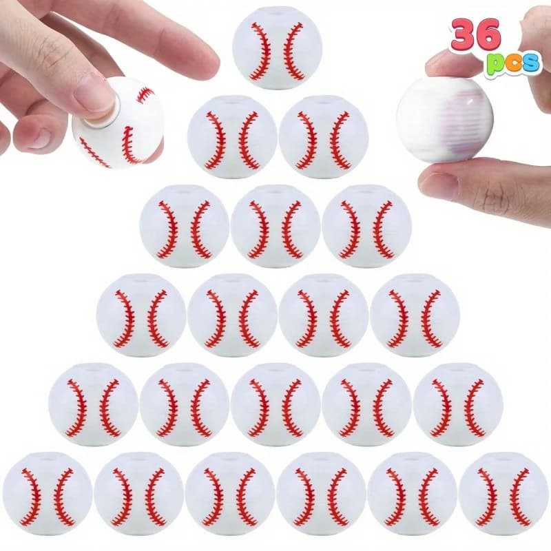Joyfy 36 Pack Baseball Party Favors for Kids Fidget Spinners Balls Fidget Toys Bulk Goodie Bags Stuffers Treasure Box Toys for Classroom School Reward