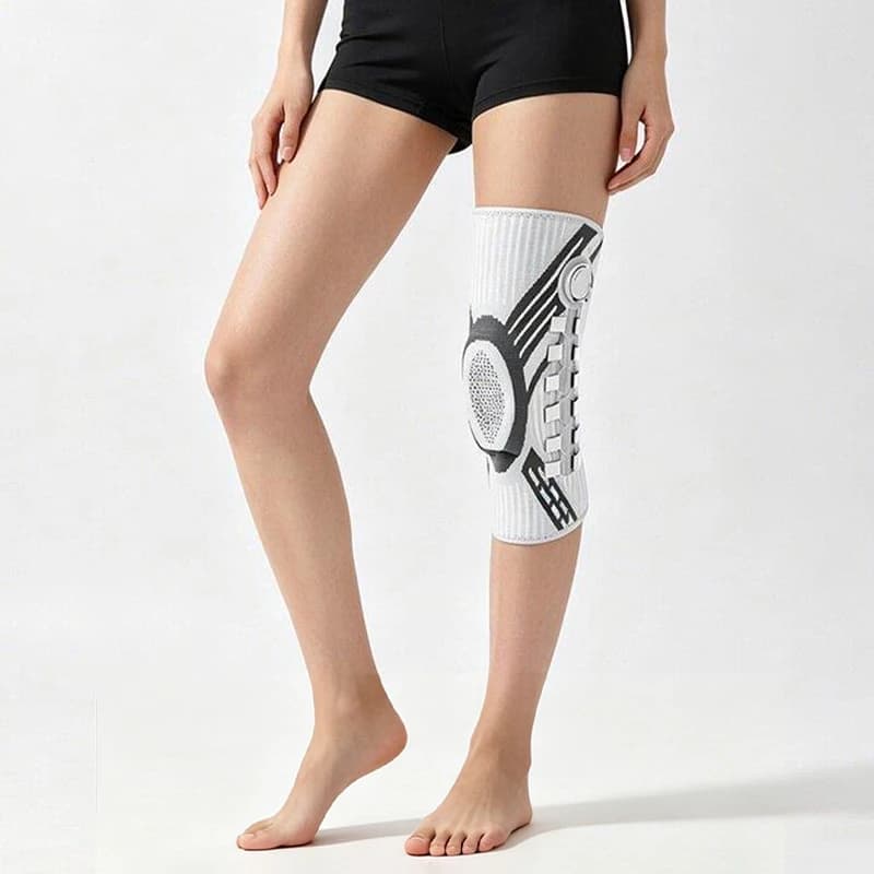 Sports Knee Brace with Rotary Dial Adjustment Men Women Protective Knee Compression Sleeve with Patella Gel Pad & Spring Support