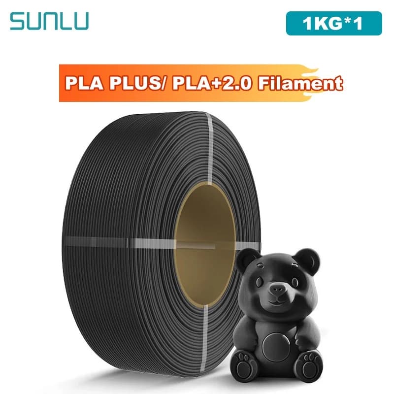 SUNLU 1KG PLA PLUS/ PLA+2.0 Filament 1.75mm 1KG Without Tray 3D Printer Filament for 3D Pen, Refill Filament