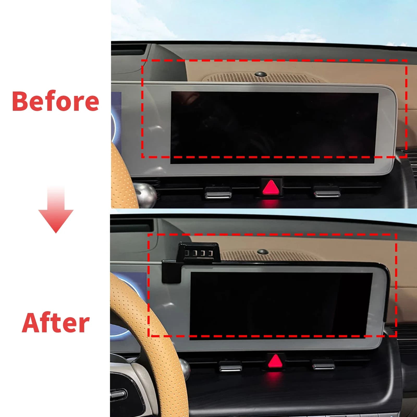 For Hyundai IONIQ 5 2022 2023-2026 N-line Car phone support with base for navigation screen accessories