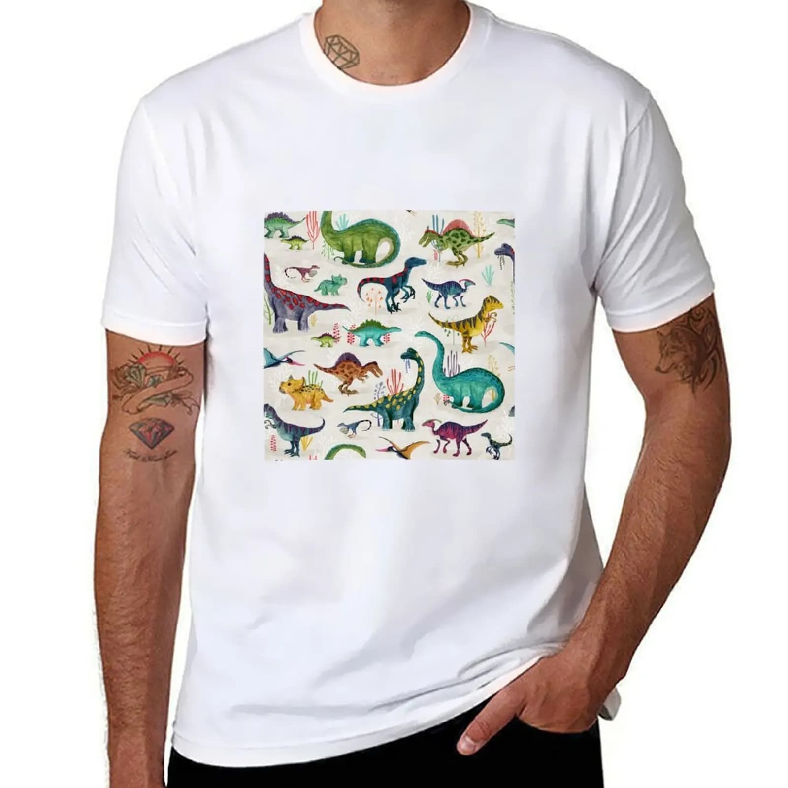 T-shirt con dinosauri luminosi, maglietta a tema natalizio