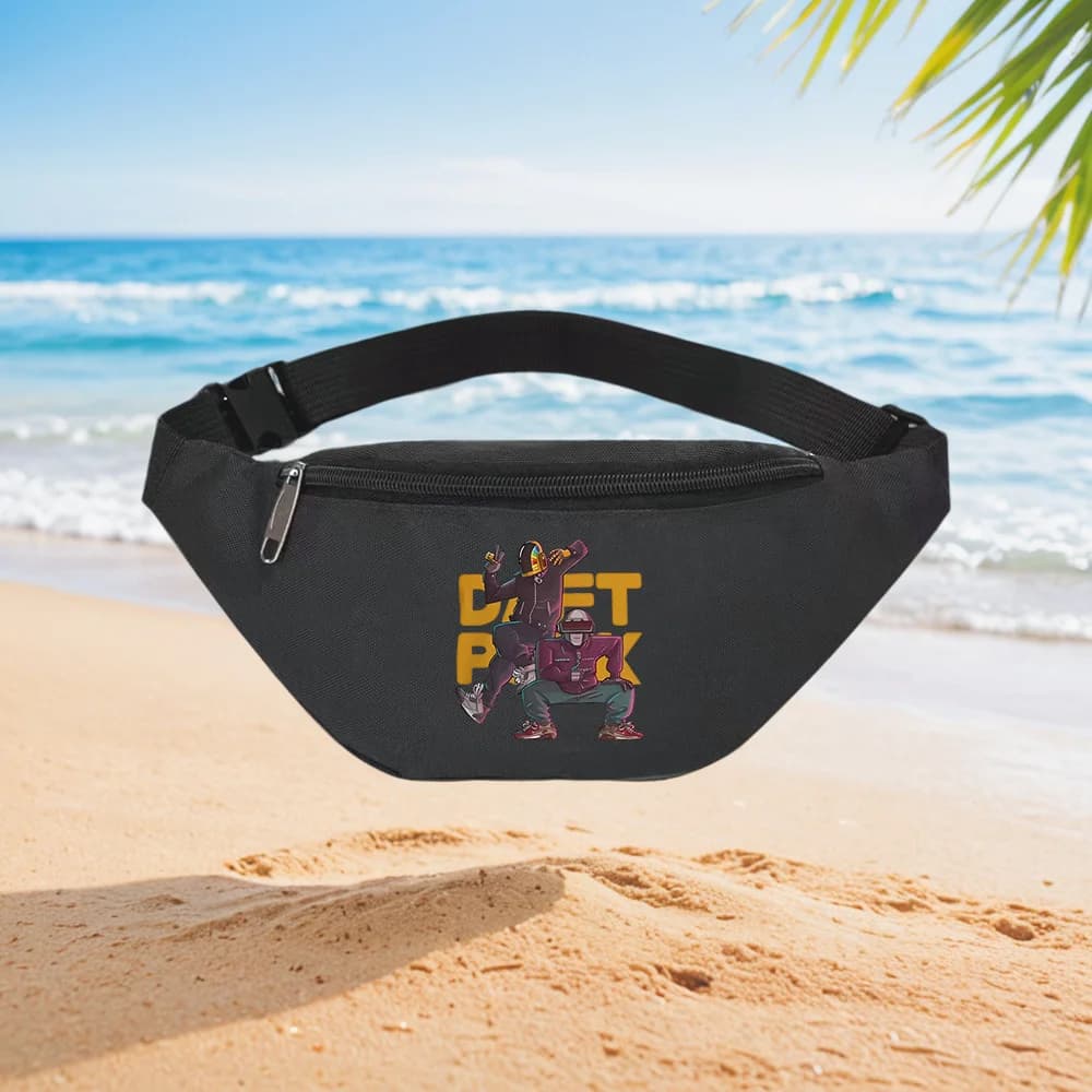 Daft Punk Casco Design Casual Sportivo Alla Moda Zaino in Vita Borsa a Tracolla Pettorale Strada Semplice Design Stampato Unico