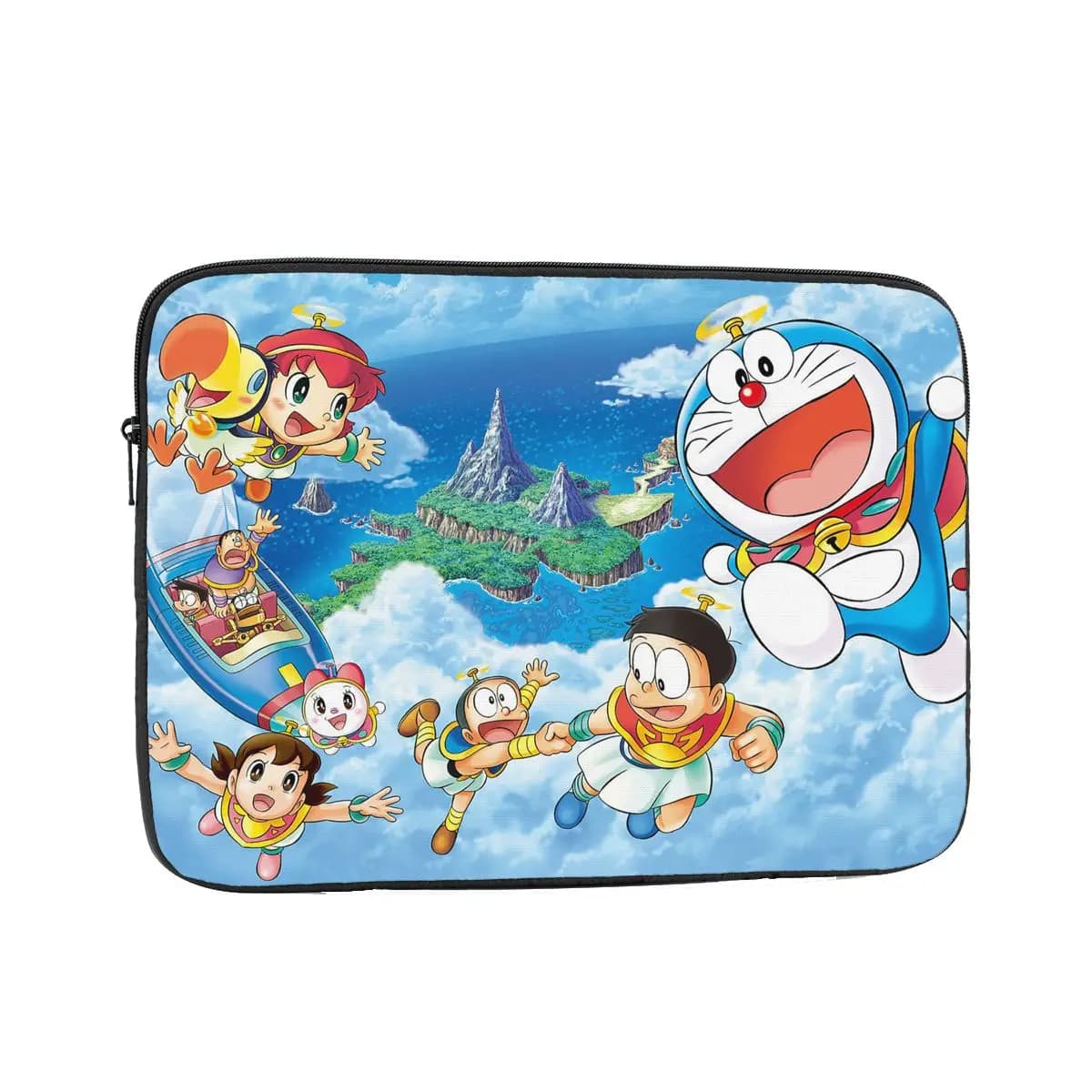 Custodia Protettiva per Laptop con Personaggi Doraemon, Borsa per Notebook da 10 12 13 15 17 Pollici, Custodia Antiurto per Tablet Anime Nobita Nobi