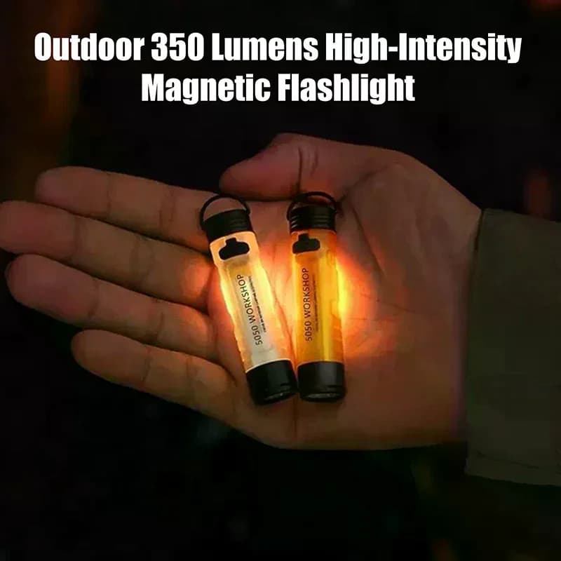 Mini torcia tascabile per esterni LED con clip per chiave 5050 Torcia a lunga durata USB ricaricabile Emergenza Escursionismo Trail da campeggio
