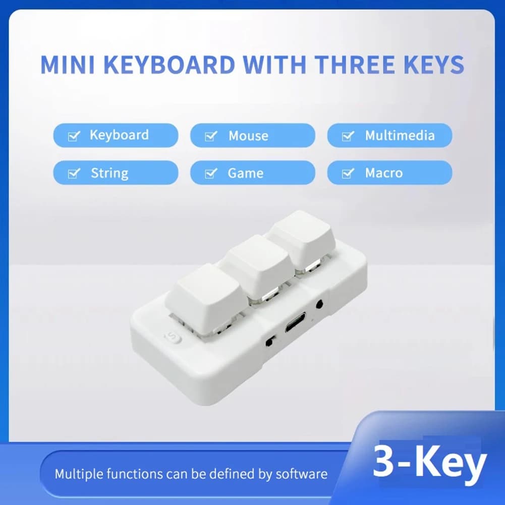 MK321-Pro Customized Keyboard Mechanical Blue Switch RGB Light 3-Mode USB+2.4G Wireless+Bluetooth Connection Keyboard Durable