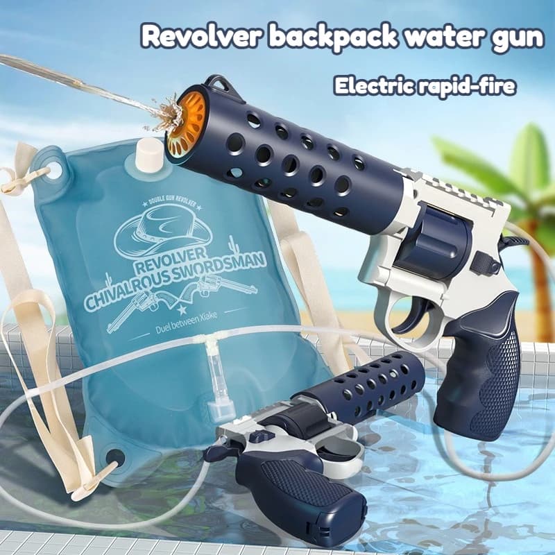 Pistola ad Acqua Elettrica ad Alta Pressione a Zaino, Giocattolo a Sparo Continuo per Bambini, Ideale per Giochi Estivi in Spiaggia e Battaglie d'Acqua