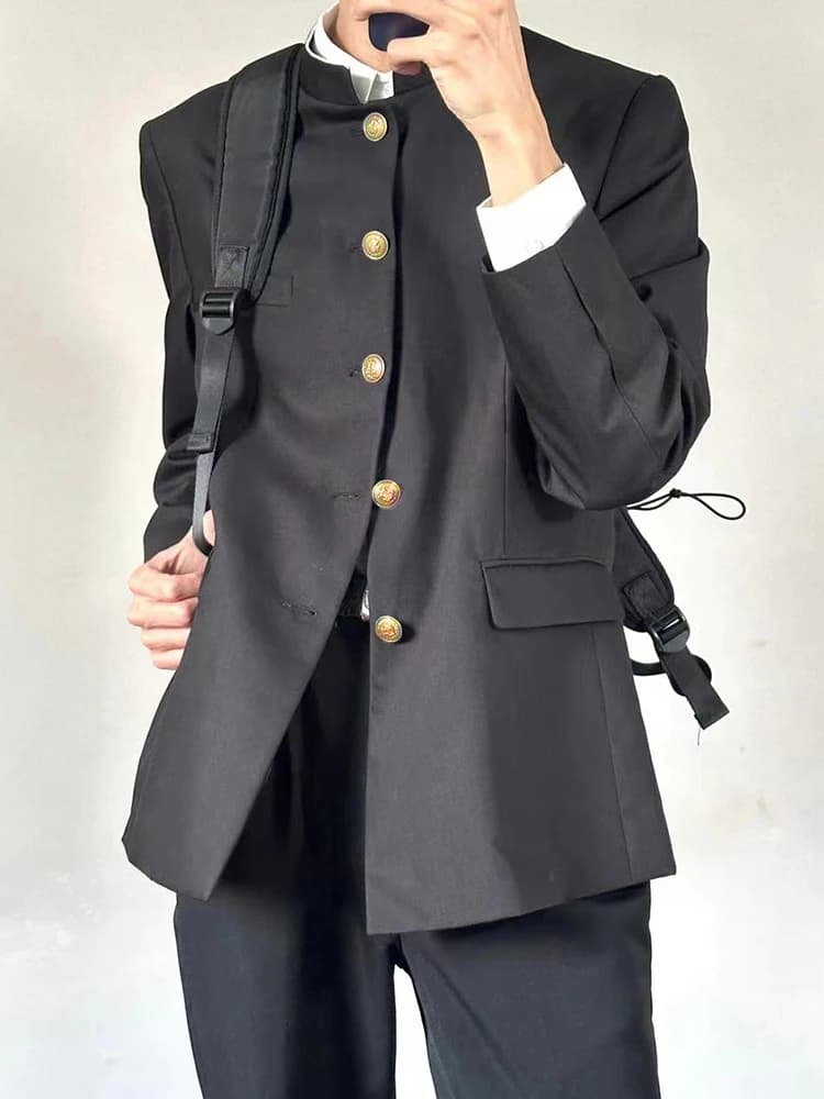 Japanese Style Cosplay Jacket School Uniform Youthful Casual Suit Long Sleeve Stand Collar Four Seasons Universal