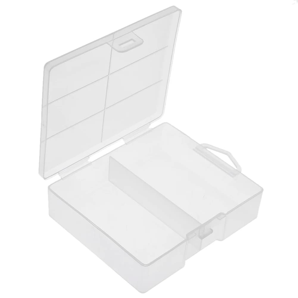 Custodia per batteria Scatola portaoggetti portatile in plastica trasparente Accessori convenienti per 24 batterie AA