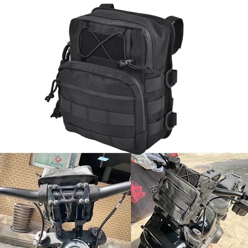 Borsa da viaggio per borsa da manubrio anteriore per attrezzi universali per moto borsa da Club portatile per Harley Sportster Touring Softail Dyna
