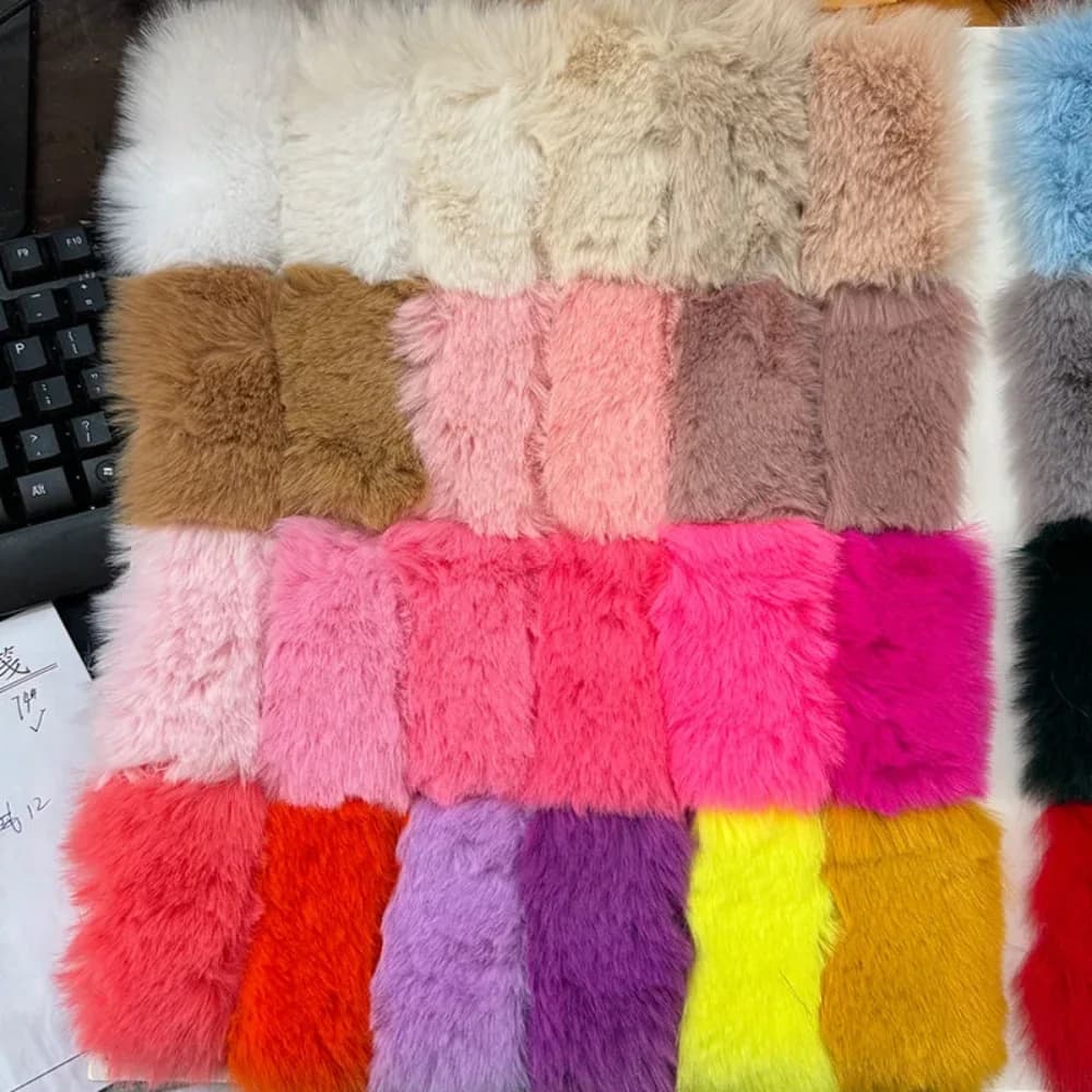 Tessuto di pelliccia di peluche imitazione lontra coniglio spesso 2,5 cm per abbigliamento gilet tappetini tessuti fai da te fatti a mano materiale per cucire panno