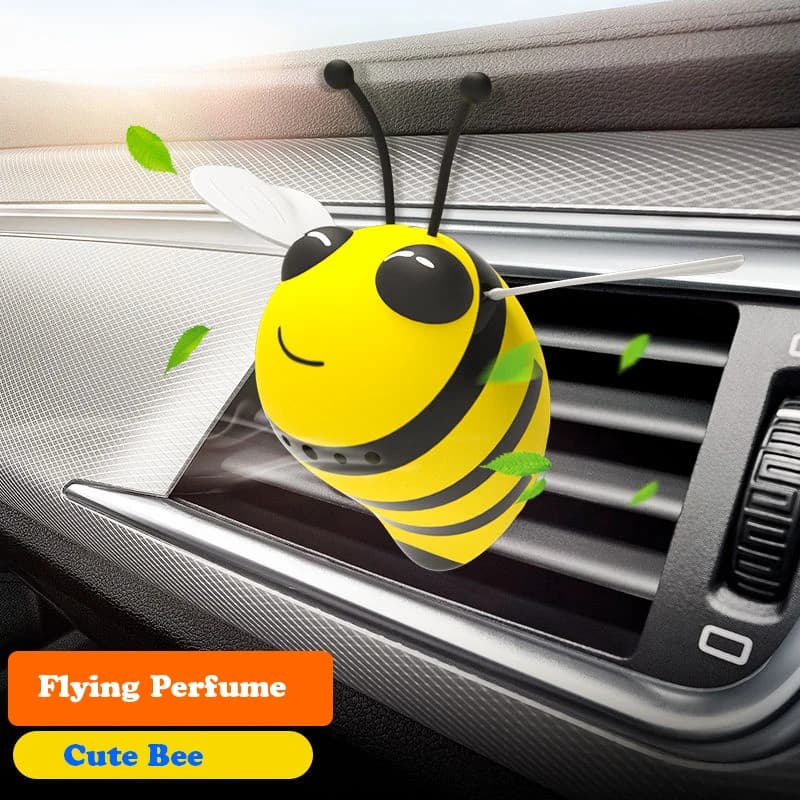 Cute Bee Aromatherapy Car Air Outlet Decoration Perfume Clip Air Freshener Purifier Diffuser Perfume Refill Auto Accessories