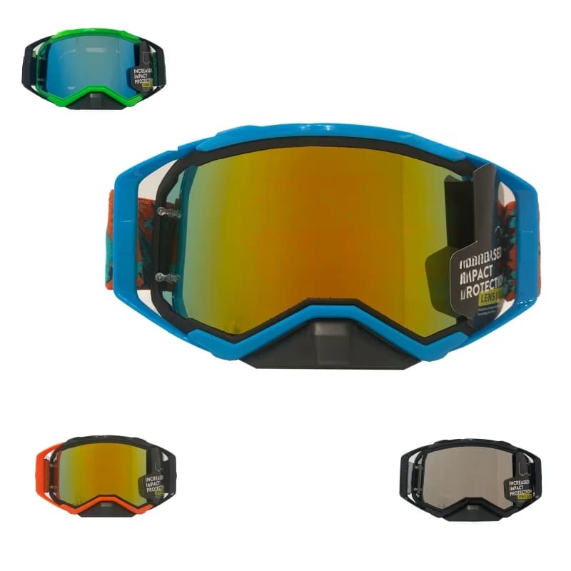 Outdoor MX Protective Goggles Wide View Anti‑Dust PC Lens Adjustable Headband for Dirt Bike MTB Snowboard Sports