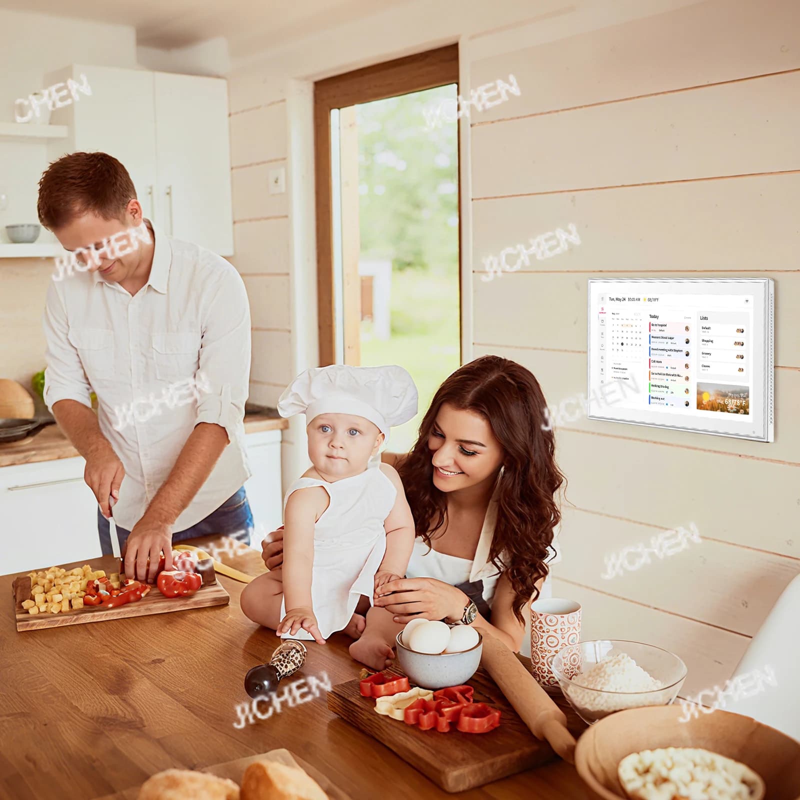 Nuovo Calendario Digitale da Scrivania Smart da 10,1 Pollici con Pianificazione Pasti e Cornice Portafoto