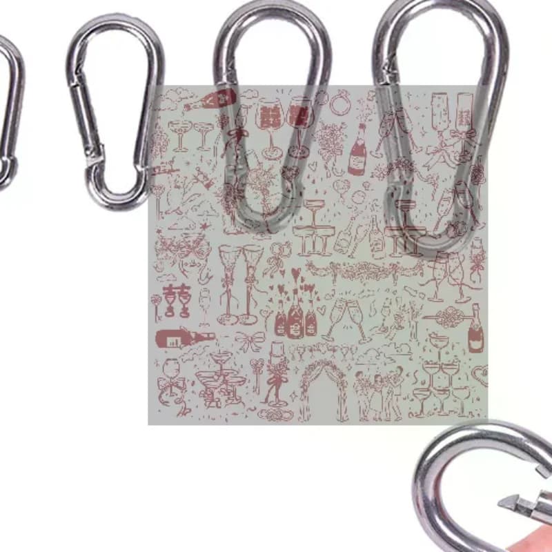 High Quality 304 Stainless Steel Spring Snap Carabiner Quick Link Lock Ring Hook Snap Shackle Chain Fastener Hook