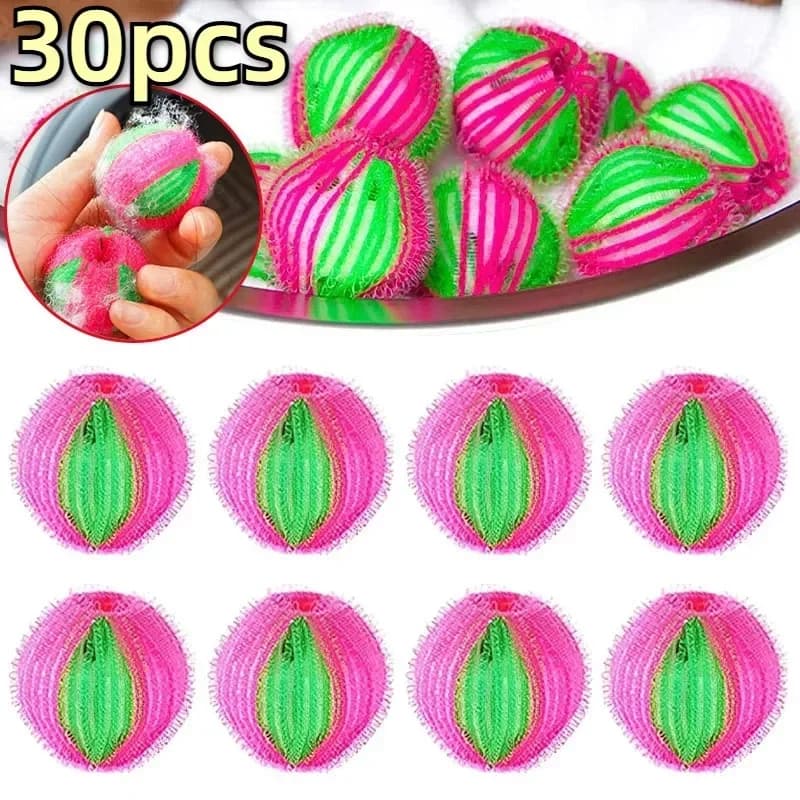 30/6pcs Palline magiche per bucato Catcher per capelli Palline per pulizia Riutilizzabili Lavatrice Filtro per la rimozione delle macchie di pelliccia Strumenti per la raccolta sporca