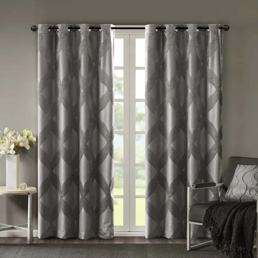 Pannello Tenda Oscurante Totale in Jacquard Lavorato a Maglia Ogee - Solo 1 Pezzo