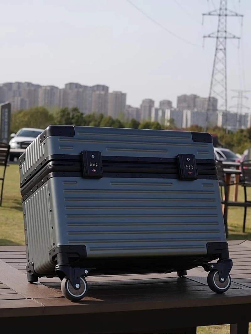 Tutto in lega di alluminio Attrezzatura fotografica Bagagli Trolley per fotocamera Custodia a conchiglia Drone Computer Gimbal