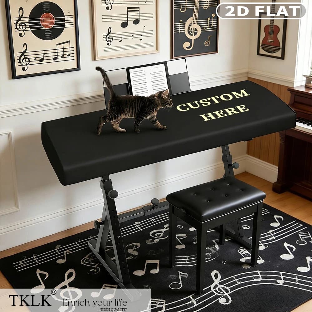 Copertura Antipolvere Personalizzata per Tastiera Pianoforte 61/88 Tasti, Protezione Elastica Antipolvere per Pianoforte Digitale, Copertura Lavabile