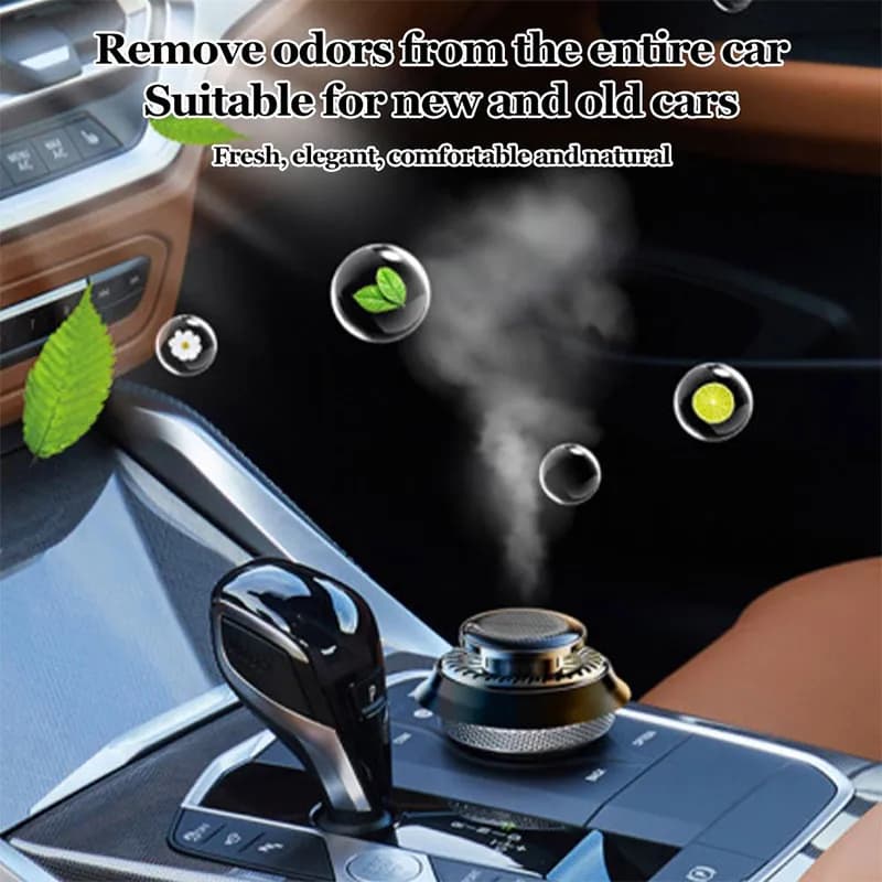 Deodorant for solar power car Automatic air purifier and vent clip Diffuser for aromatherapy without battery for vehicle
