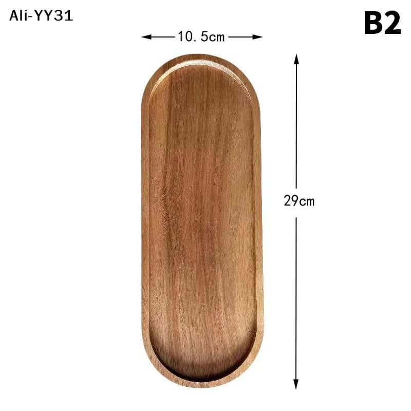 【W31】【B3】1 Pezzo 2025 Piatto da Dessert Rotondo in Legno Massello, Vassoio in Legno Stile Giapponese, Piatto per Snack, Piatto per Frutta Secca, Piatto in Legno