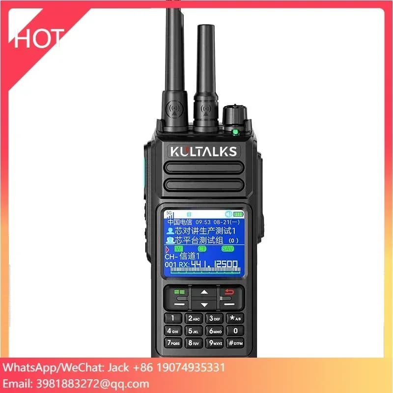 Radio Bidirezionale Impermeabile IP68 KP-996 Dual Mode 4G LTE 10W UHF Analogica Walkie Talkie