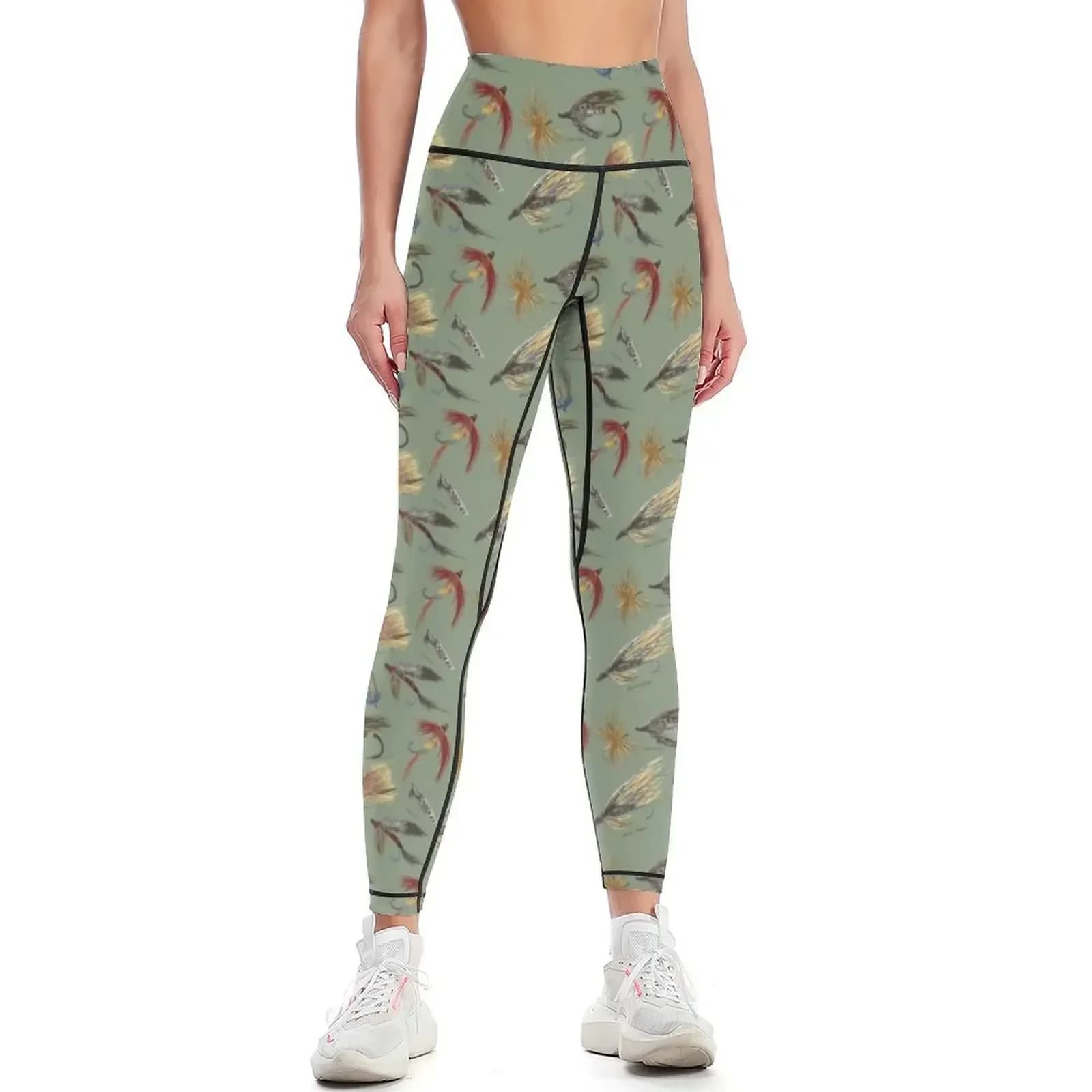 Pesca a mosca con mosche legate a mano! Leggings, pantaloni sportivi, pantaloni da jogging, abbigliamento da palestra, leggings sexy da donna, leggings da donna
