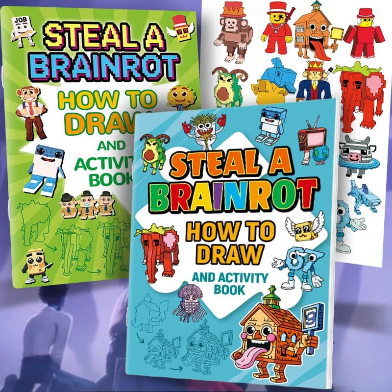 How to Draw: Steal a Brainrot Activity Book: Easy Step-By-Step Projects | Funny Meme Creatures Art Book for Kids