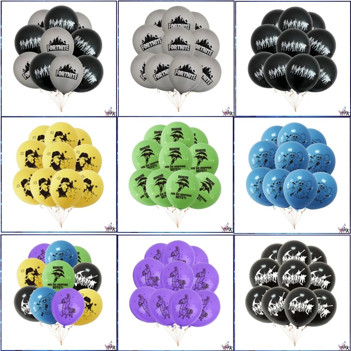 Palloncini in lattice Fortnition Decorazione per feste di buon compleanno Gioco di tiro Palloncino in alpaca Globlo Baby Shower Boy Forniture per feste fai da te