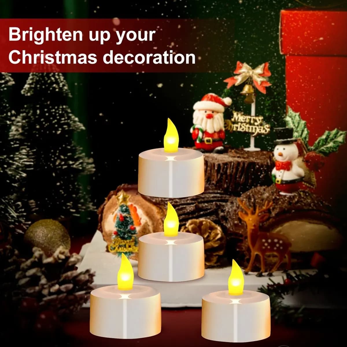 Candele Senza Fiamma A26Z con Telecomando, Timer e Base di Ricarica, 6 Candele LED Ricaricabili USB a Batteria