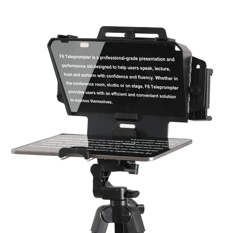 Soonpho F7 F8 Teleprompter per Tablet Laptop Smartphone Fotocamera Bluetooth Telepronter portatile per streaming live Registrazione video