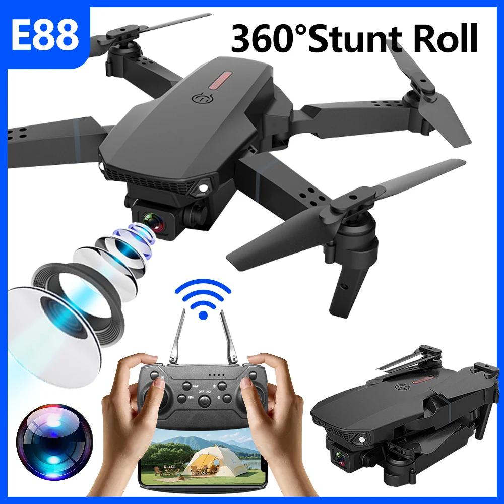 E88 Mini Drone UAV Rotazione a 360 Gradi Pieghevole WiFi Telecomando Fotografia Aerea Quadcopter Giocattolo Elicottero Un Clic Nuovo
