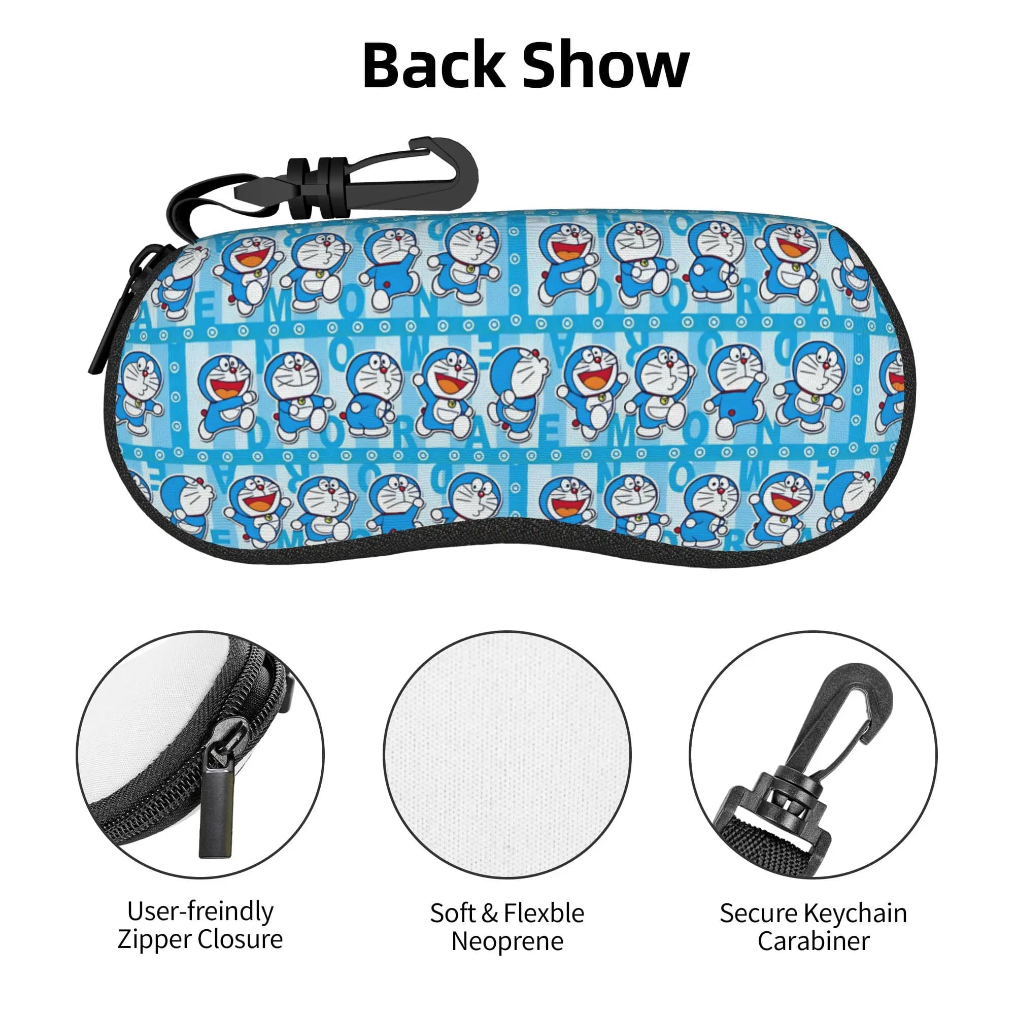 Cartoon Doraemon Shell Eyeglasses Protector Cases Women Men Sunglass Case Glasses Bag