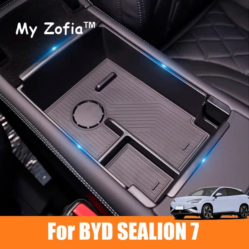 Per BYD Sealion 7 Sea Lion 07 EV 2024 2025 Auto Bracciolo Cruscotto Centro di Stoccaggio Console Articoli Vari Vassoio Organizer Box Accessori