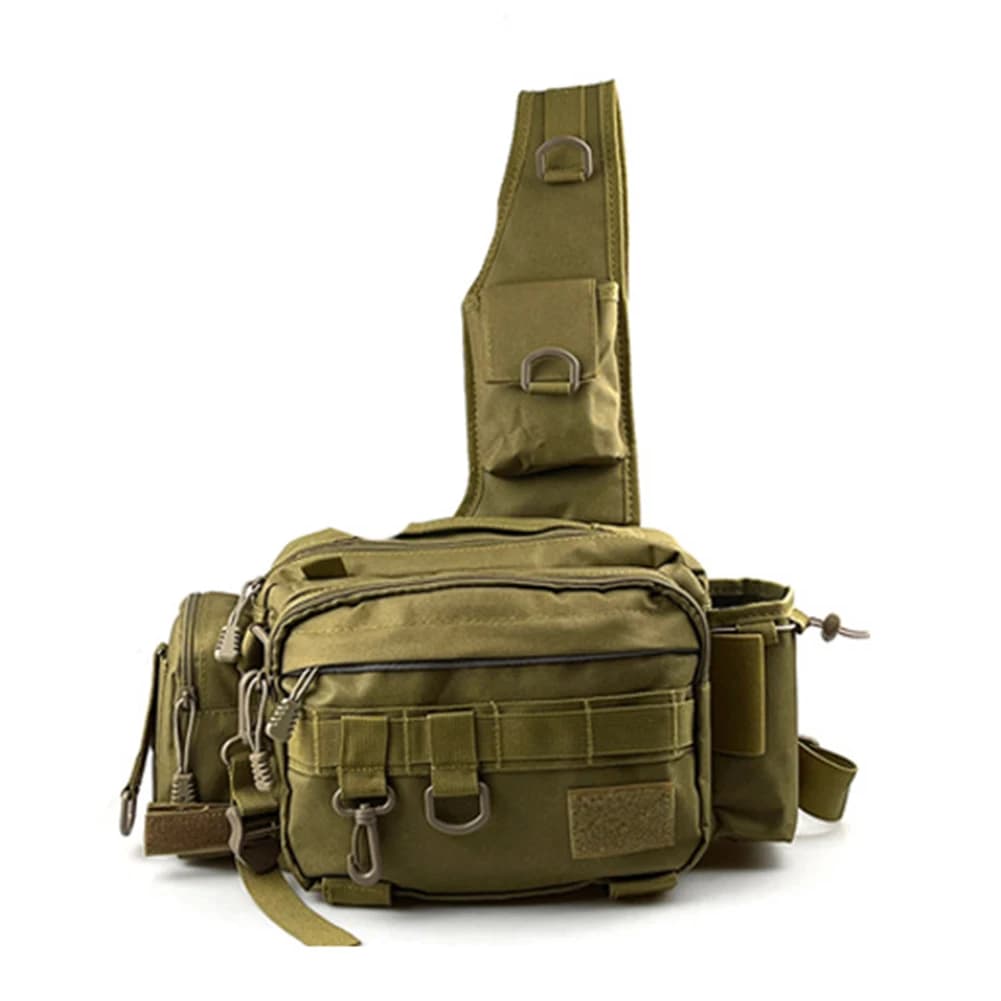 Bag for fishing gear bag Multi-tap fishing gear bag Single shoulder fishing gear bag with fishing rod, hiking, hunting