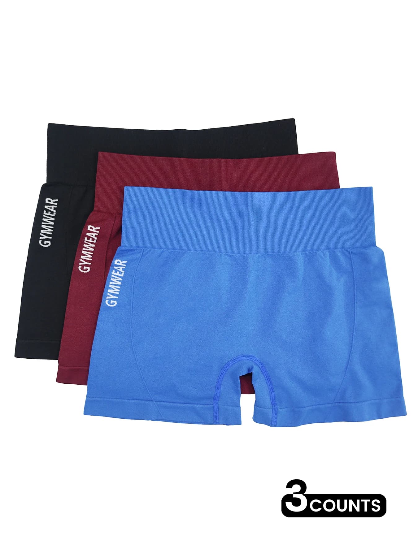 Pantaloncini Fitness 3 pezzi pantaloncini sportivi traspiranti da ciclismo attillati da donna pantaloncini a vita alta