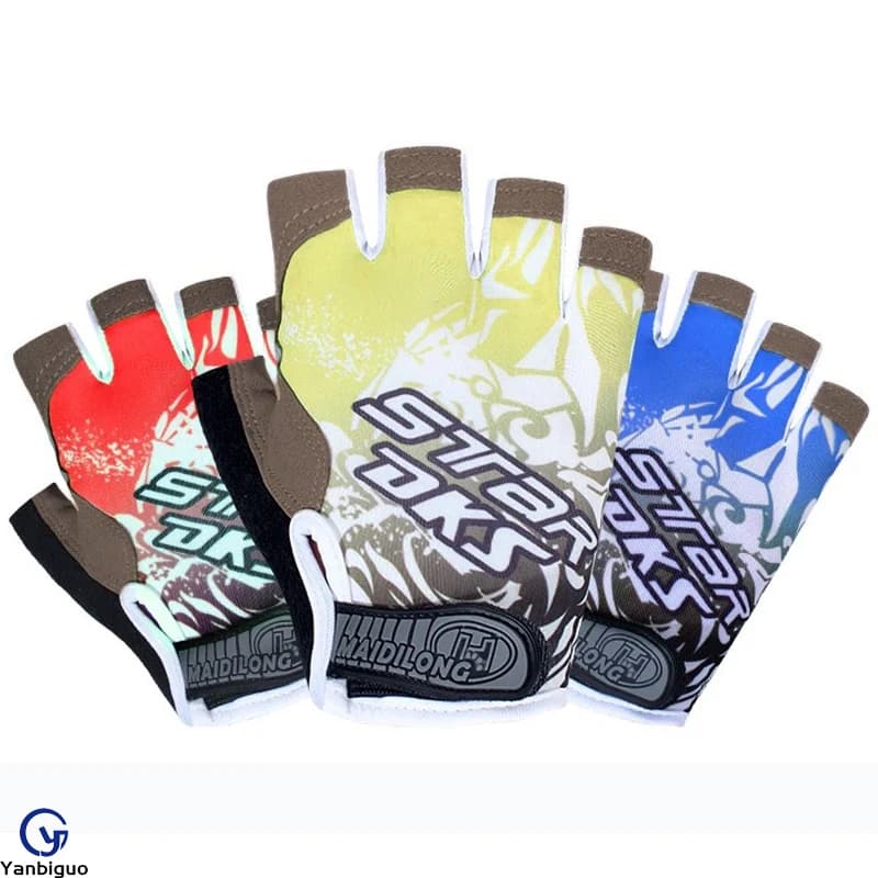 Men's Cycling Gloves with Non-slip Absorbent Bearing, Light Half Fins for Cycling Gloves