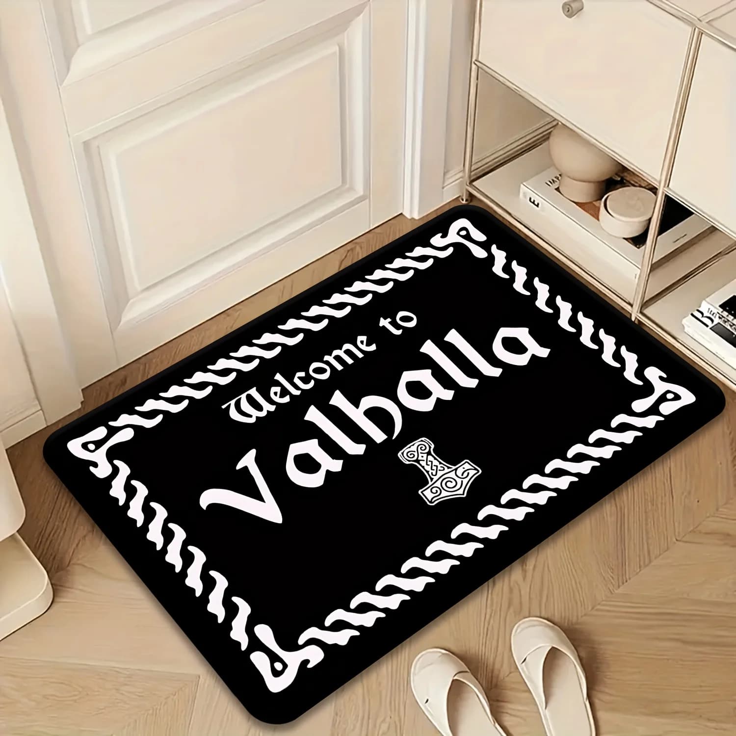 VIKAMA Viking Valhalla Zerbino da ingresso Decorazione per sala giochi Tappeto di benvenuto per casa degli ospiti a tema nordico