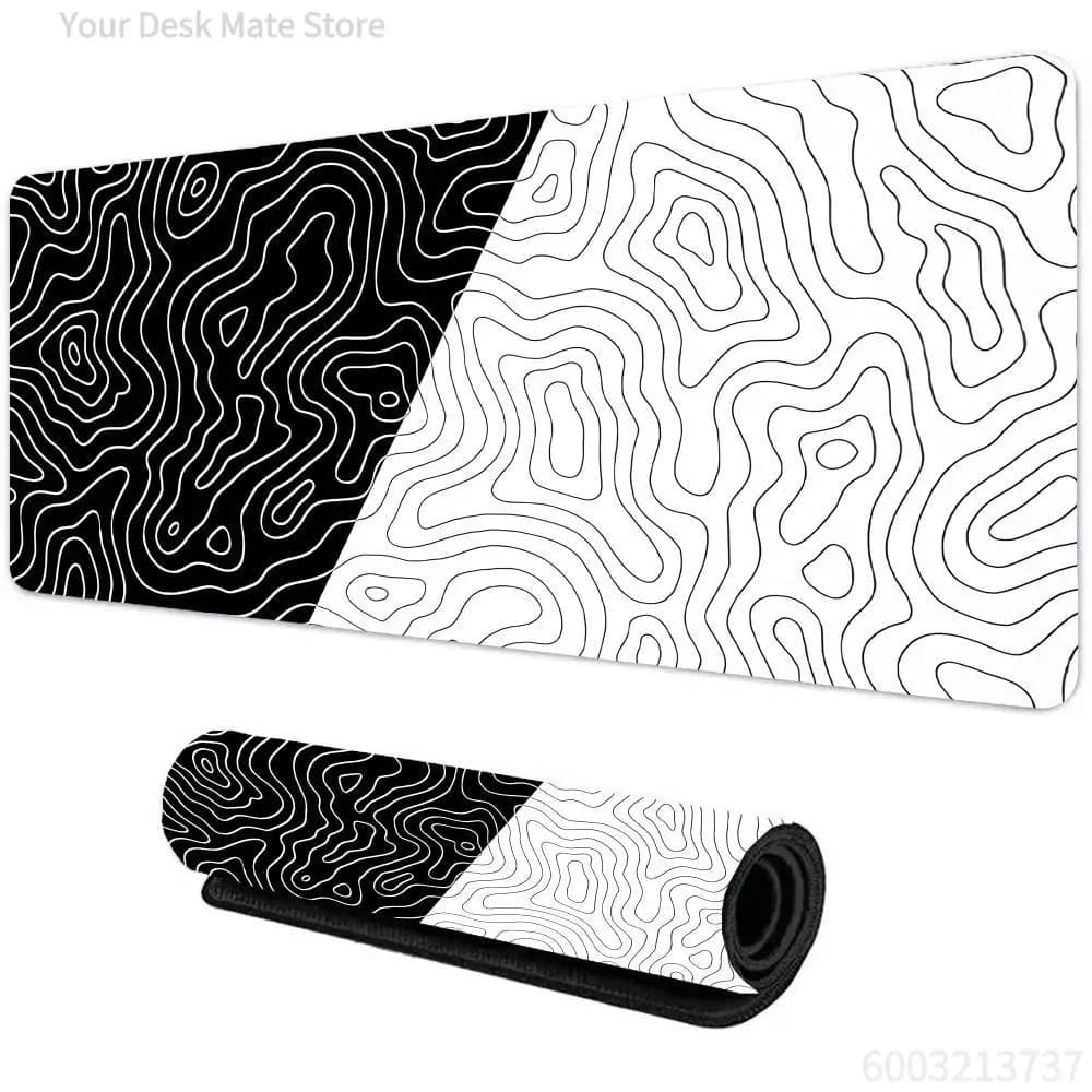 Tappetino per mouse con linee astratte, accessori da ufficio per giocatori, tappetino da scrivania per PC, tappetini da gioco per tastiera, tappetino da scrivania