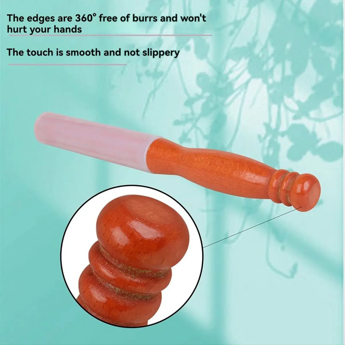 T34C Wooden Rubber Mallet Stick Professional Beater Crystal Singing Bowls Mallet Yoga Meditation with Rubber Ring