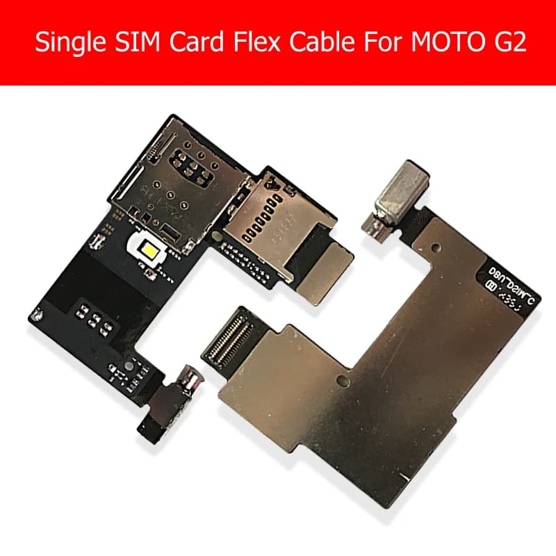 Cavo flessibile per lettore di schede SIM doppio e singolo per Motorola MOTO G2 G + 1 2014 (Gen 2) XT1063 xt1068 Sostituzione flessibile per scheda di memoria