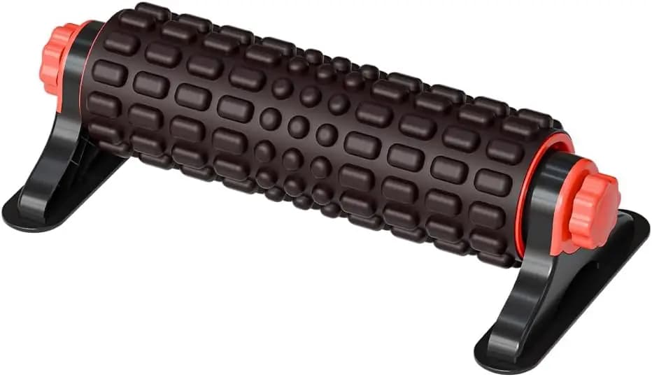 XL foam roller with resistance support - 17 inch for relief from the IT band, deep tissue massage, fitness use and gym (black)